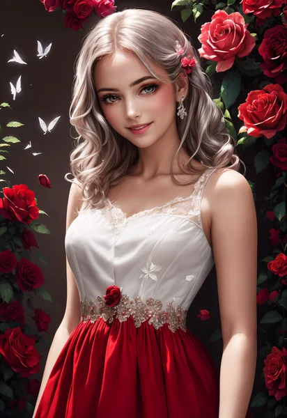 Red Dress Fantasy Portrait Photography