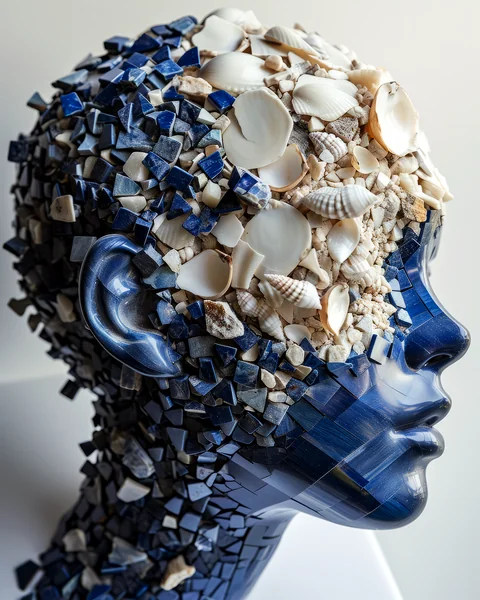 Surreal Sapphire Domino Head