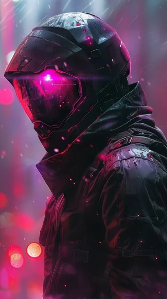 Synthetic Mechanic Face Dystopia