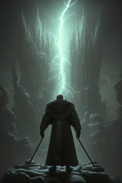 Dark Wizard Approaching Tower