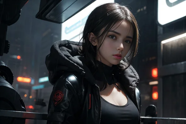 Cyberpunk Woman Blade Runner Scene