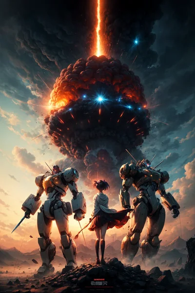 Epic Anime Mecha Poster