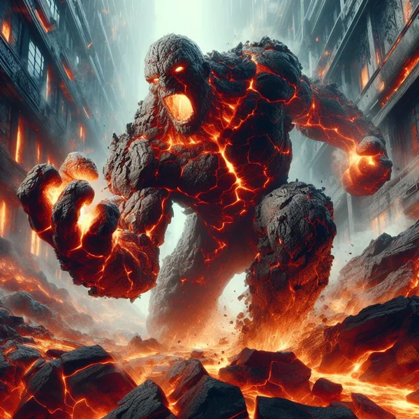 Primordial Lava Golem Attack