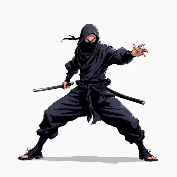 Stylized Ninja Anime Art