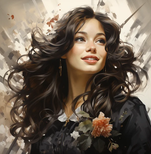 Joyful Black and White Royal Portrait
