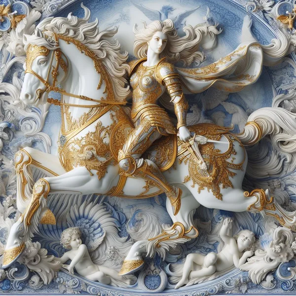 Porcelain Horse Rider Fantasy