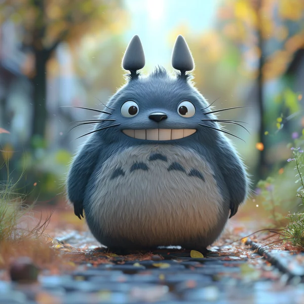 Realistic Totoro 3D Character Art