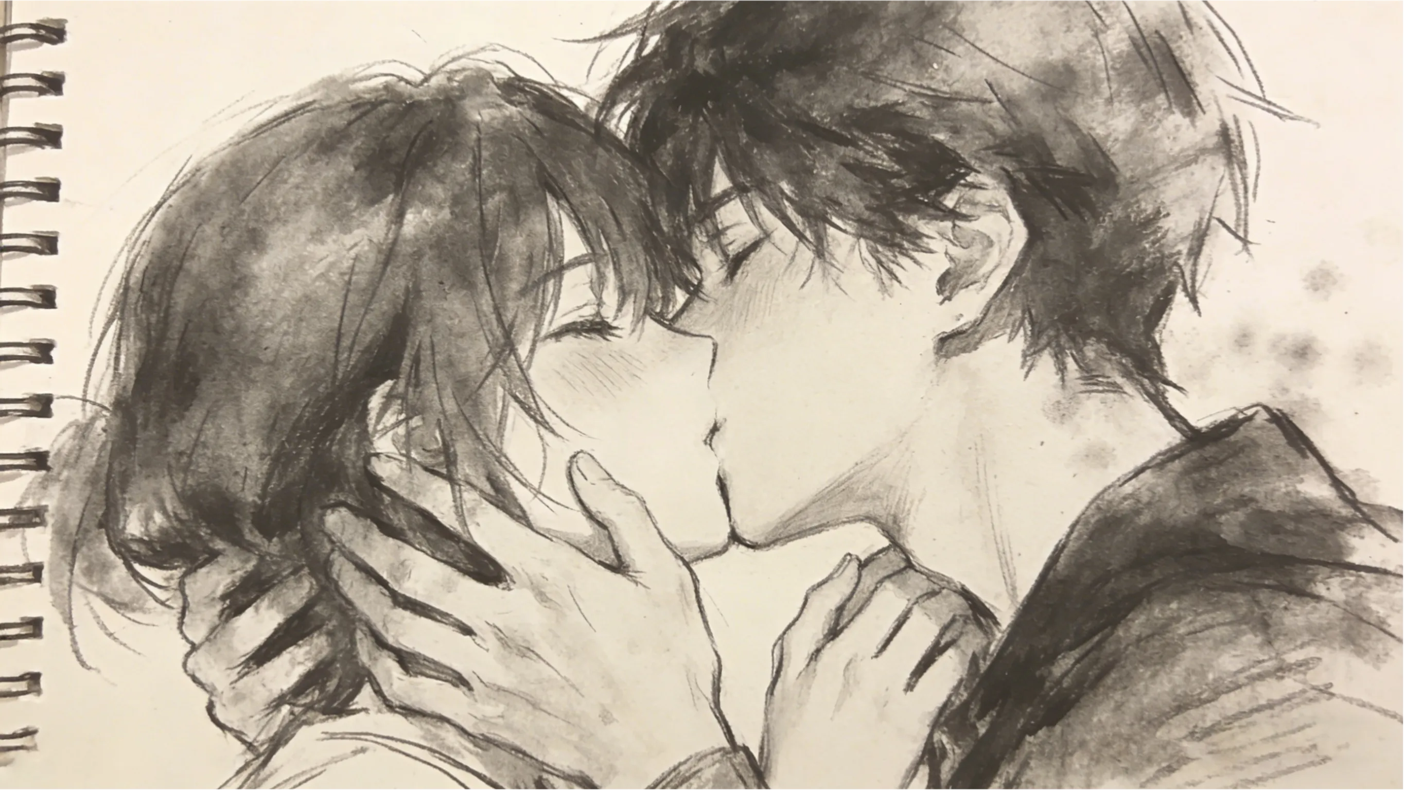 Sketchbook Anime Style, A Rough Pencil Sketch Of A...