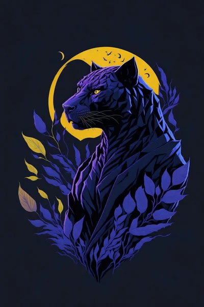 Black Panther T‑Shirt Graphic Design