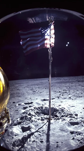 Astronaut POV Moon Landing Shot