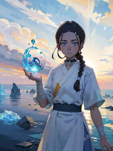 Katara Waterbending Fantasy Portrait