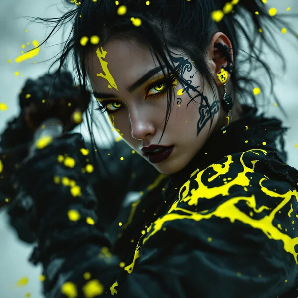 Gothic Punk Samurai Editorial Portrait