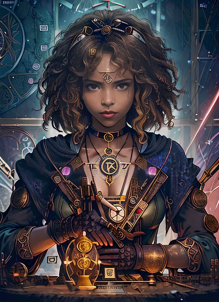 Cyberpunk Tarot Card Illustration