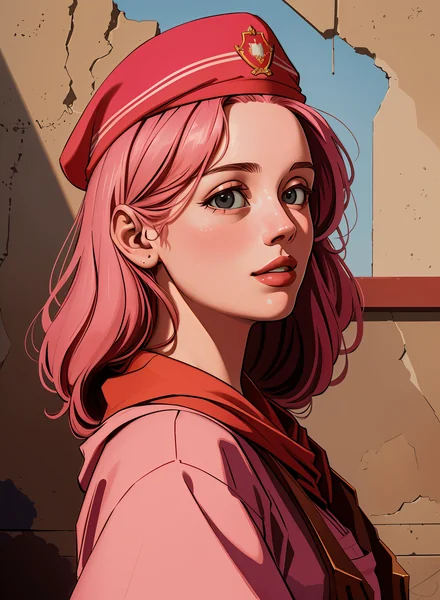 Socialist Realism Woman Portrait
