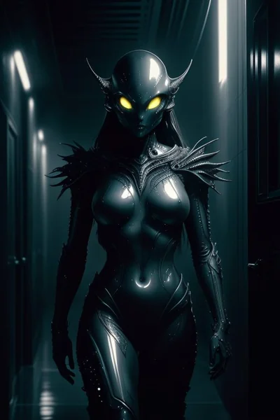 Creepy Alien Spaceship Corridor