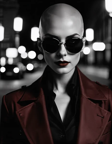 Bald Vampire Noir Portrait