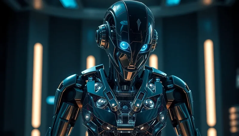 Realistic Humanoid Robot Sci-Fi Lab Photorealistic Cinematic