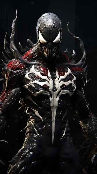 Venomized Spider Hero AI Art
