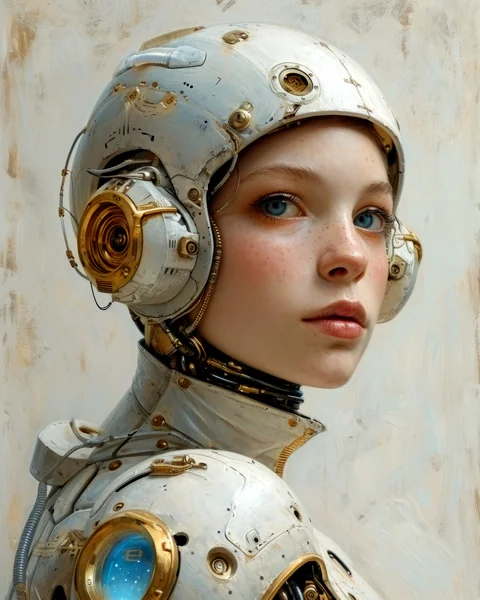 Golden Ratio Robot Witch Art