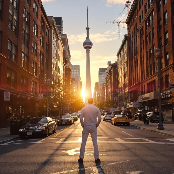 Man Standing on NYC High Street