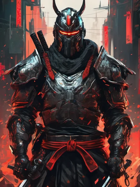 Cyborg Samurai Anime Wallpaper