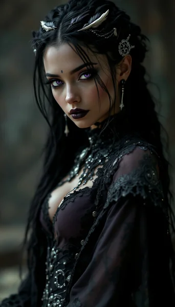 Gothic Witch Fantasy AI Portrait
