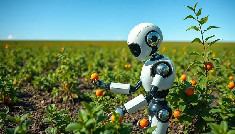 Bio-Robot Plants Trees & Picks Fruit in Nature