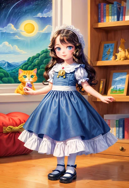 Children’s Storybook Cat Illustration