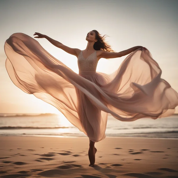 Midair Dancer Dreamlike Portrait