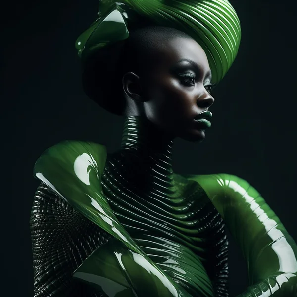 Green Avant-Garde Fashion Editorial