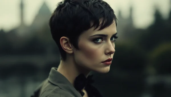Victorian Mood Pixie Hair Portrait