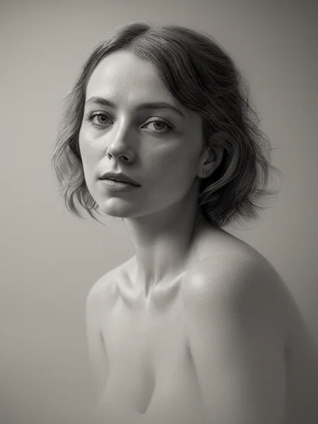 Monochrome Classical Girl Portrait