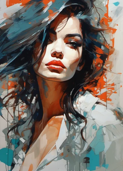 Expressionist Fashion Oil Painting