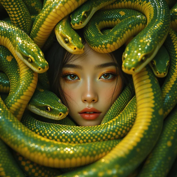 Snake Medusa Album Cover Art