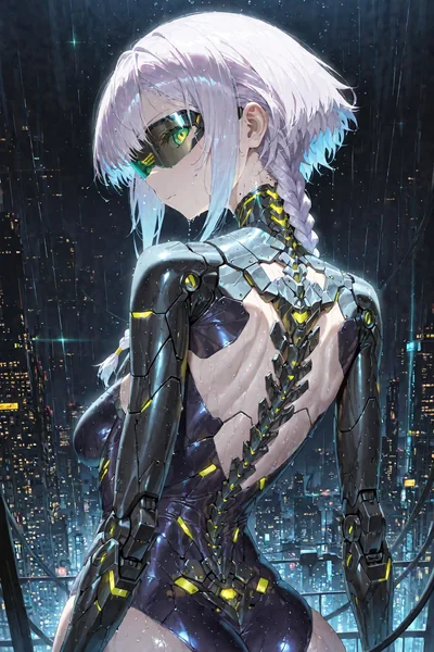 Cyberpunk Female Cyborg Portrait
