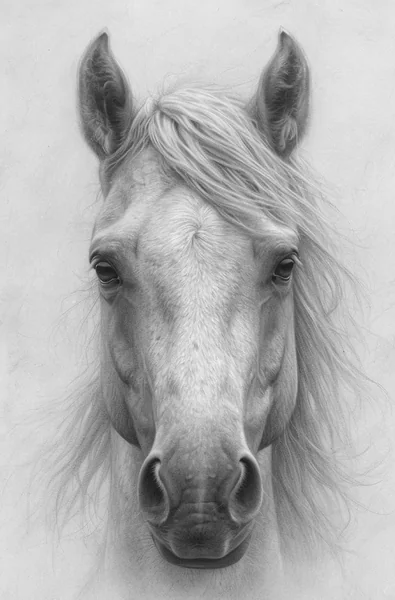 Expressive Horse Pencil Sketch