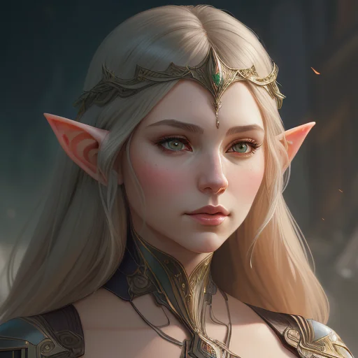 High Fantasy Elf Portrait Illustration