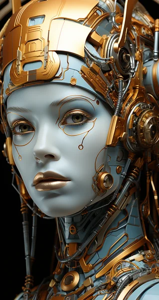 Elegant Sci-Fi Robot Portrait