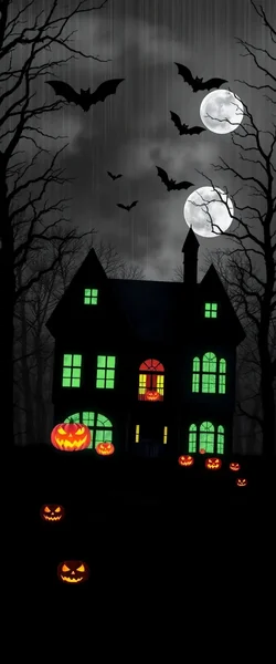 Haunted House Halloween Art