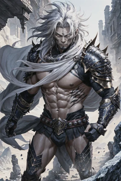Ancient Asian War God Concept Art