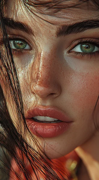 Ultra-Realistic Fashion Model Close-Up