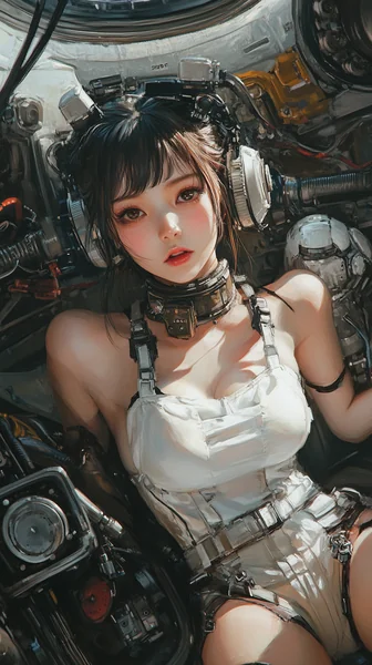 Atompunk Japanese Beauty Full Body Shot