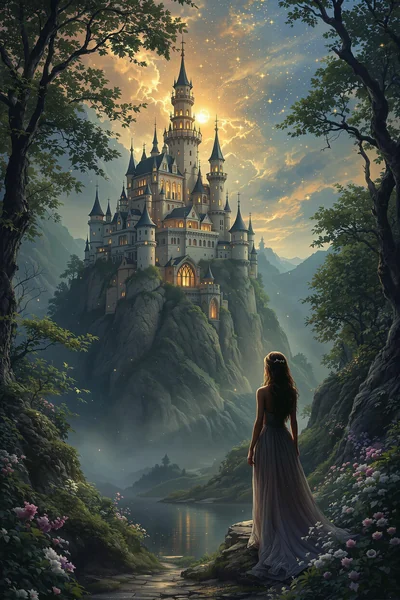 Surreal Fantasy Princess Landscape