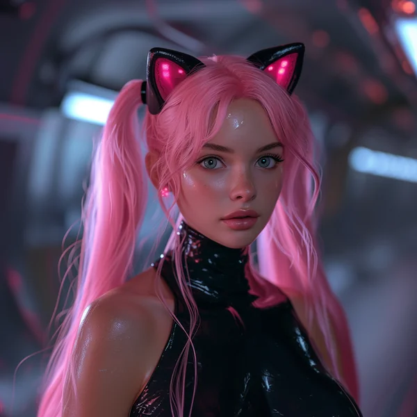 Catgirl Latex Fashion Portrait