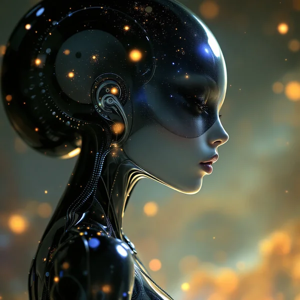Elegant Alien Woman Character Art