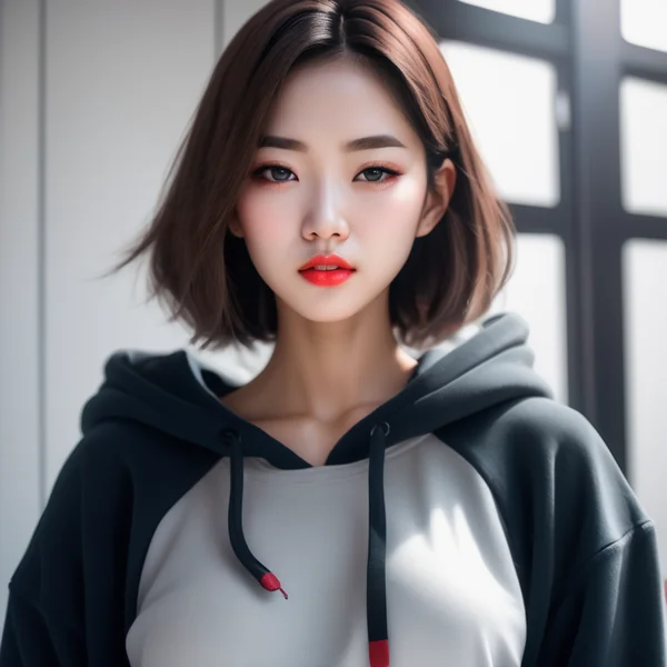 Cute Korean Girl Casual Portrait