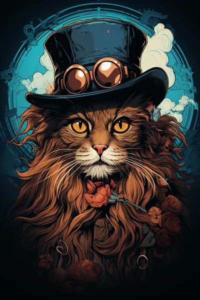 Gentleman Cat Game Art Illustration