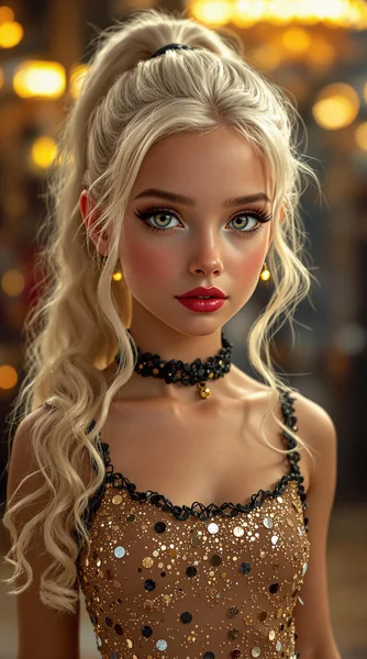 8K Photo - Realistic Portrait of 7 - Year - Old Girl Post - Nuclear