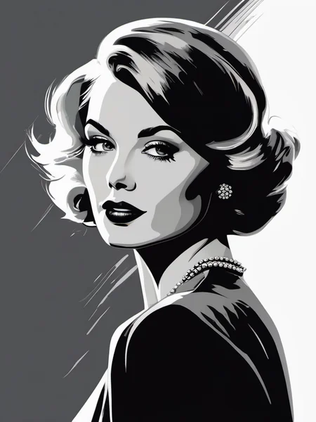 Hollywood Pop Art Woman Portrait