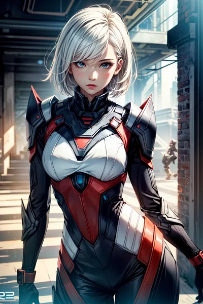 K‑Pop Idol in Sci‑Fi Armor